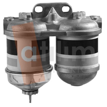 Fiat 640 Mazot Filtresi Komple-Çiftli-Cam-Alüminyum